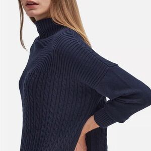 Barbour Dark Blue Women's Turtleneck Sweater